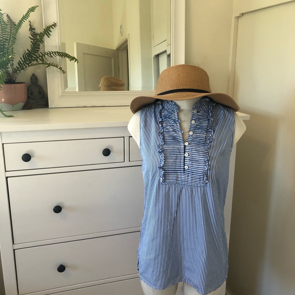 Blue and white summer shirt